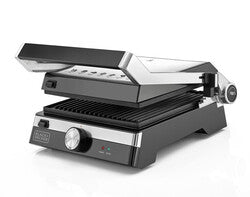 BLACK+DECKER CG2000-B5 2 in 1 Health Grill, Stainless Steel - 2000W