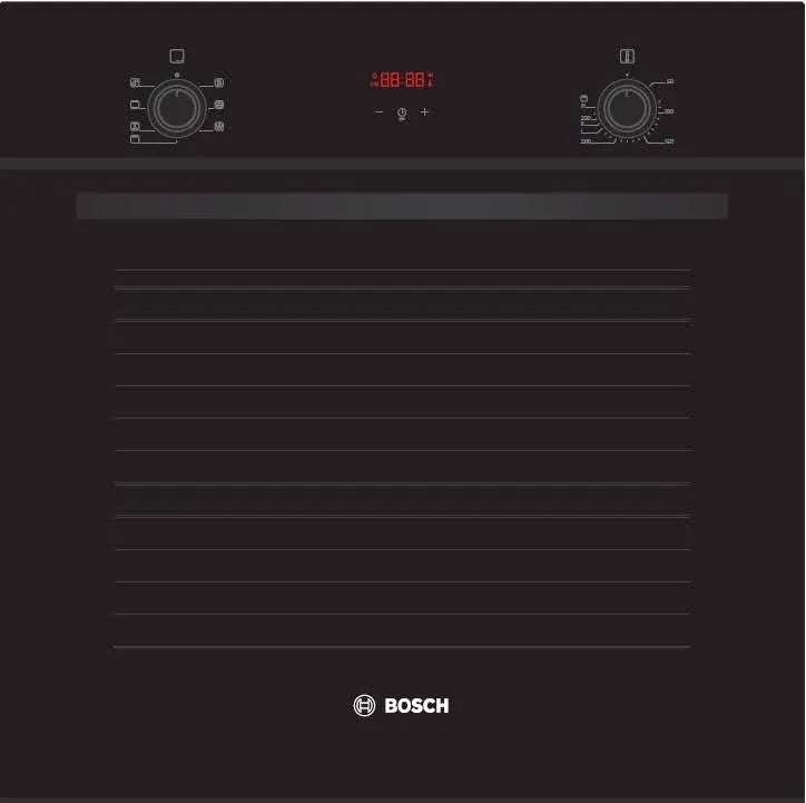 BOSCH HBF512BB1M Built In Oven, 7 Function LED Displays, Black - 60cm