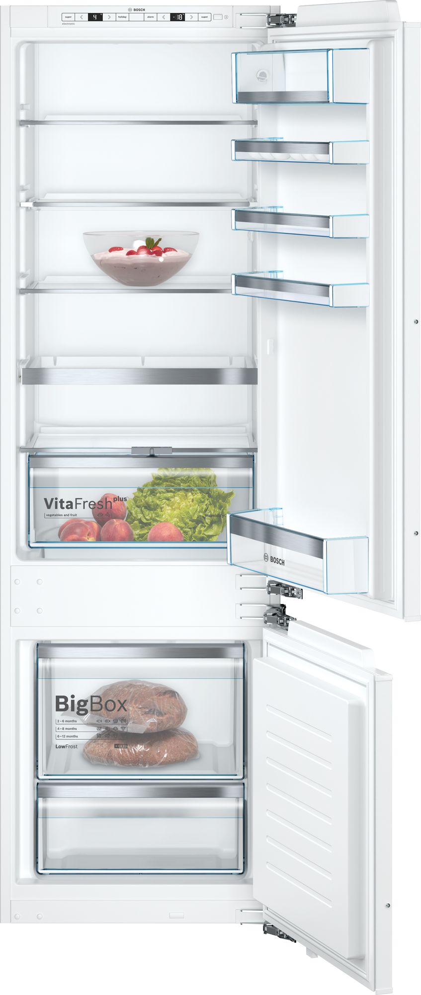 Bosch KIS87AFE0G 270L-Bottom Built In Freezer Fridge