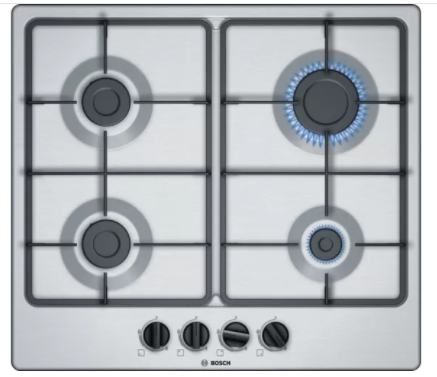 Bosch PGP6B5B60 4 Gas Stainless Steel Hob - 60CM