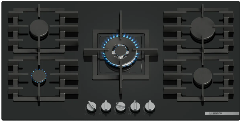 Bosch PPQ9B6I40M Built In Hob 5 Gas 90CM - Black