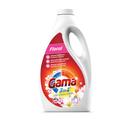 Gama Laundry Liquid Flora 3L - 66 Washes