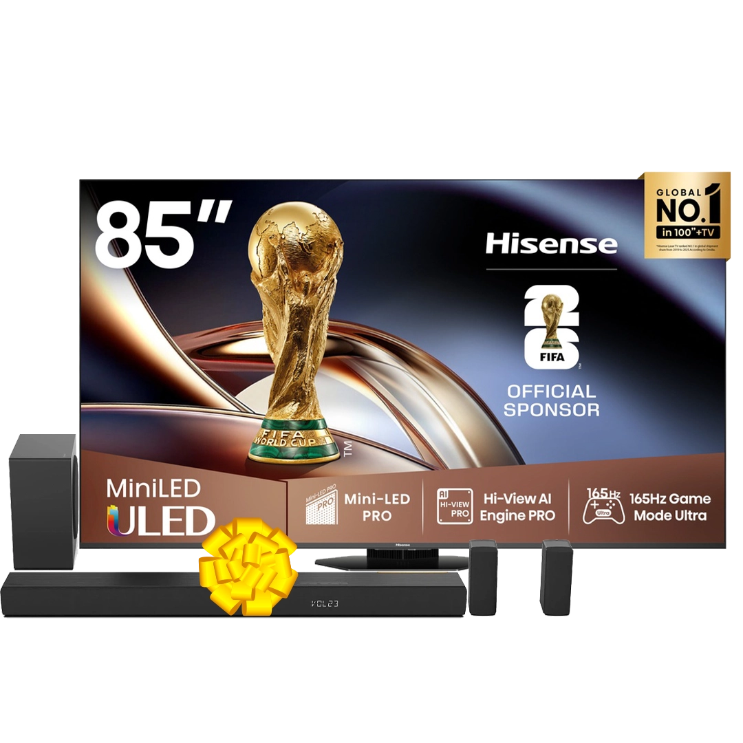 Hisense 85U8Q MINI-LED ULED VIDAA Smart 4K TV + Get Free Hisense AX5100Q Soundbar 5.1CH 580W