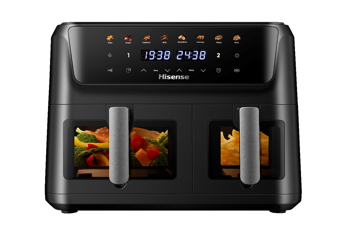 Hisense H11AFBK2S4 Dual Airfryer 6.5L + 4.5L
