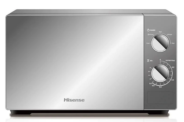 Hisense H20-MOMS10 Mechanical Solo Microwave Oven, 20L - Silver
