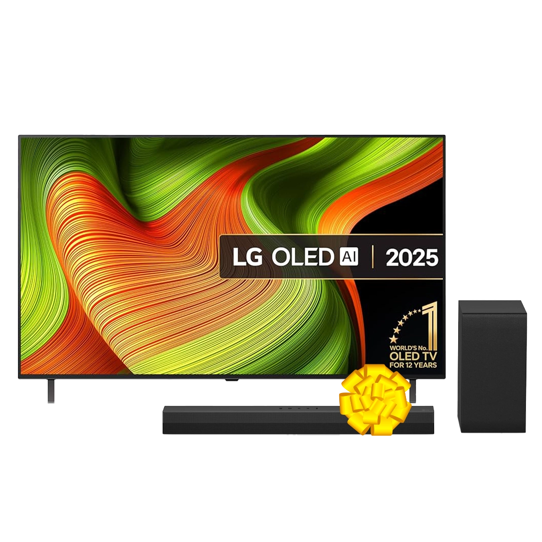 LG 55" OLED55B56LA OLED 4K TV - Dolby Vision, Magic remote, Smart, HDR10, a8 AI Processor Gen2, webOS25 + Get Free LG S40T Soundbar - 300W
