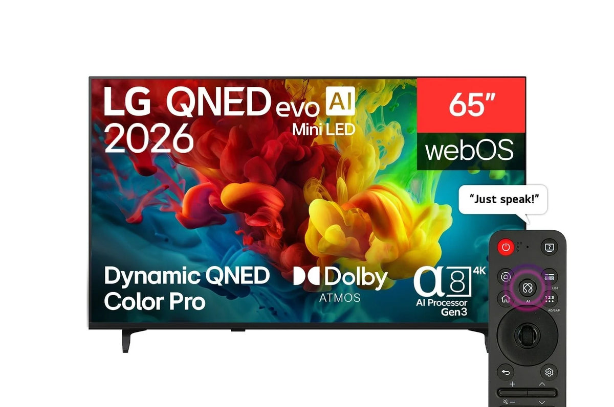 LG 65" QNED MINI LED 4K TV 65QNED84B6T.AFKE - MAGIC REMOTE, SMART, WEBOS26, HDR10, α7 AI PROCESSOR GEN9
