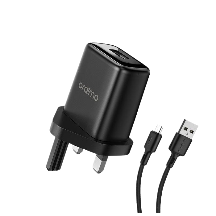 Oraimo OCW-U66S+M53 Micro USB Charger UK - Black