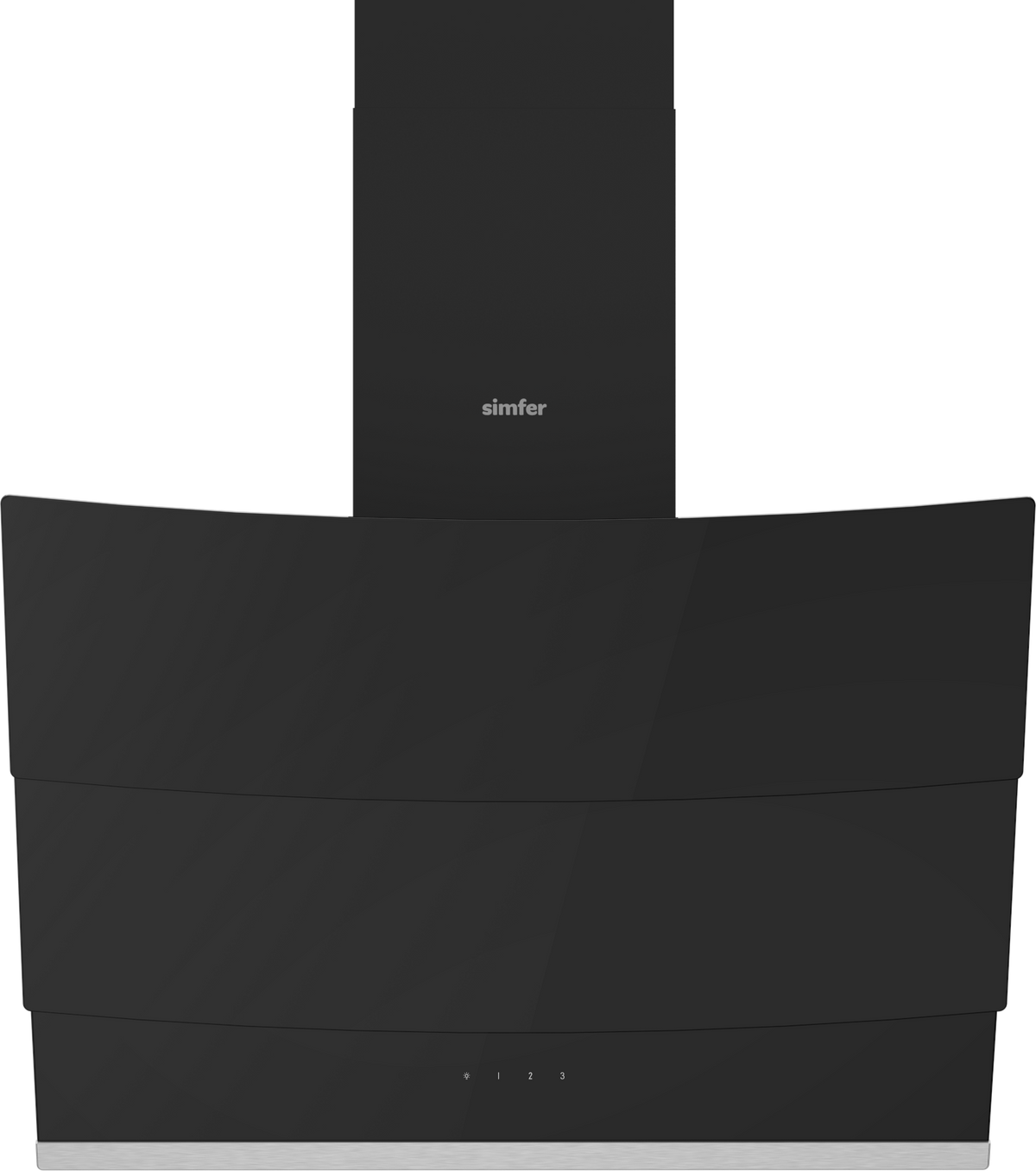 Simfer SM8678 Chimney Built-in Hood, 60cm - Black, Glass