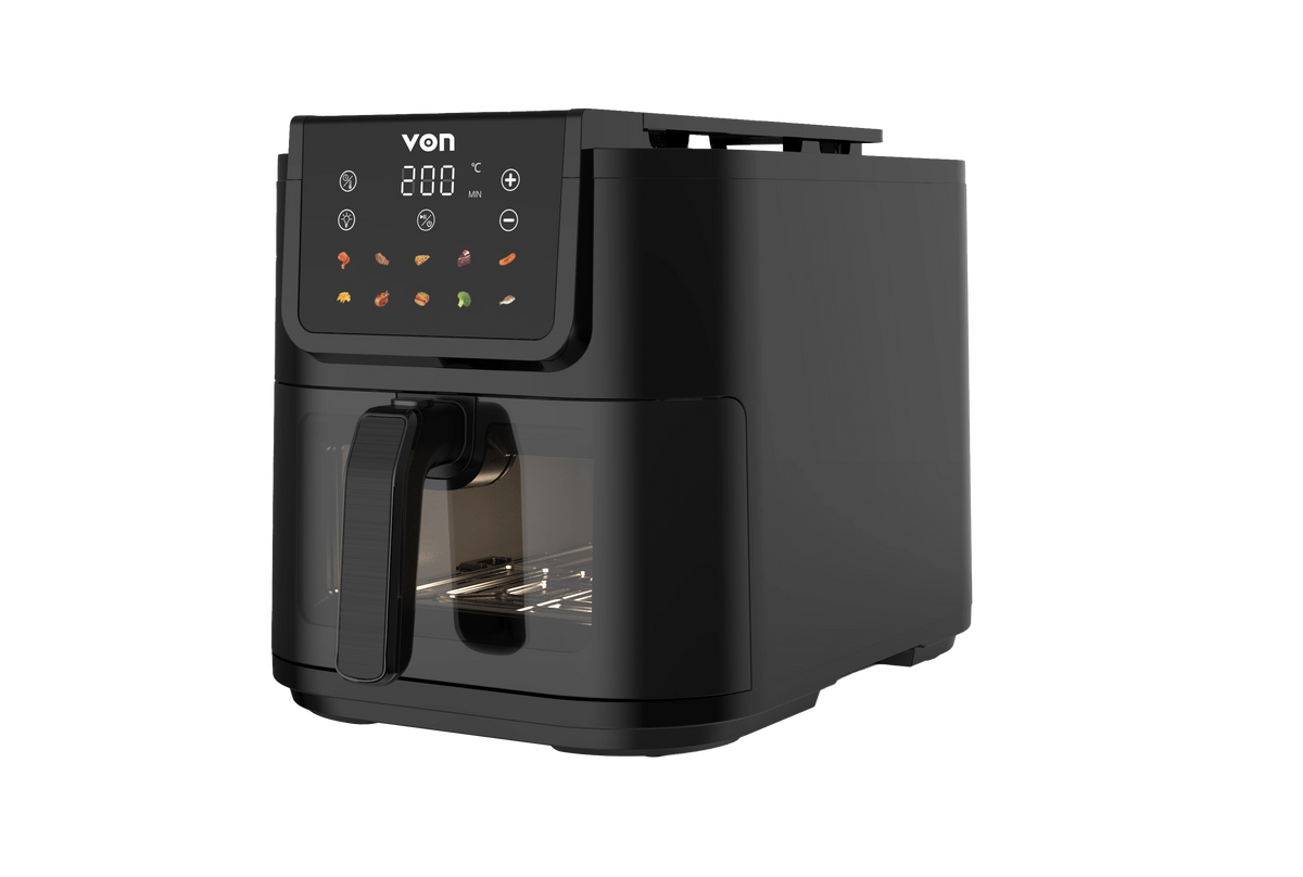 VON VAF080DSTK Slim Digital Air Fryer, 8L