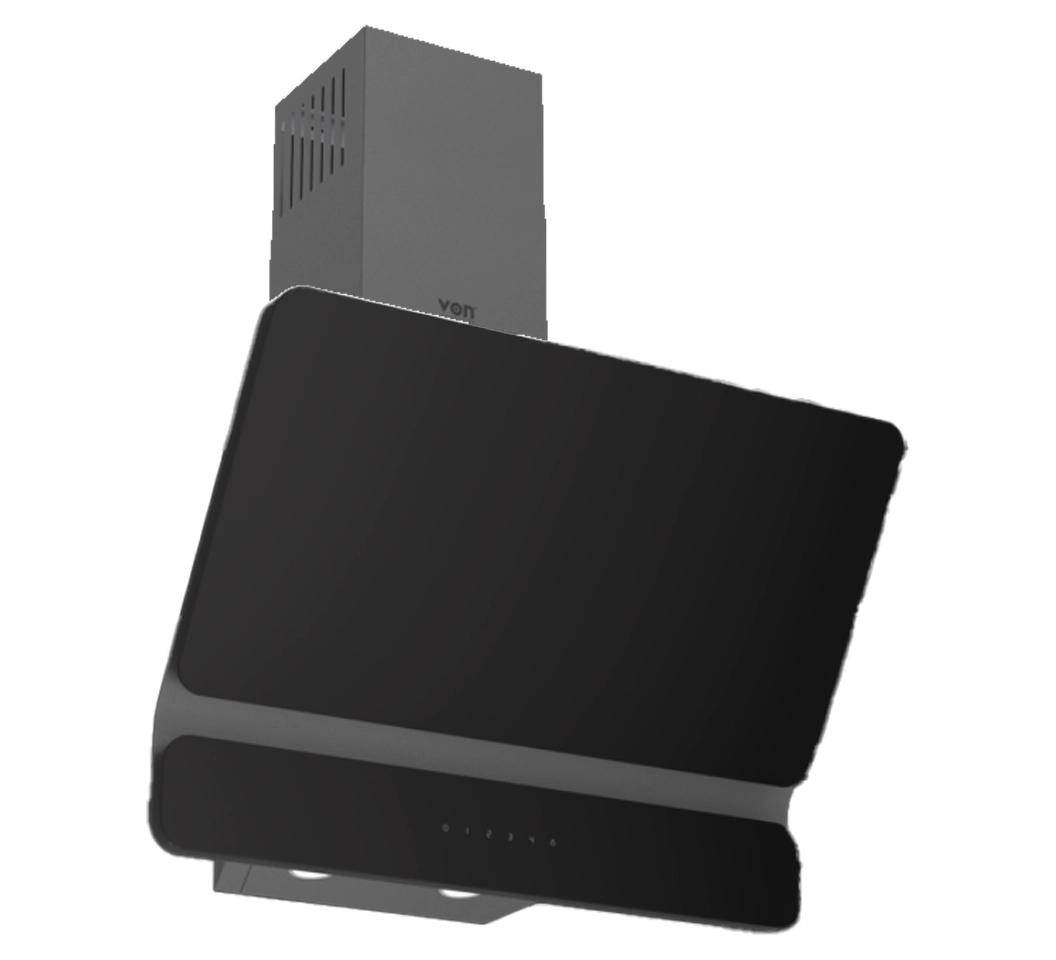Von VBDI641DFK Built-in Inclined Hood, 60cm - Black