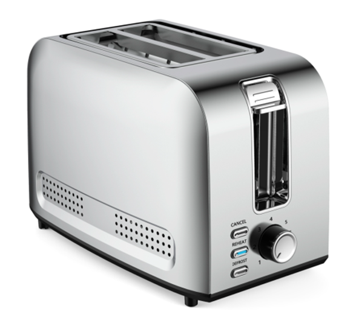 VON VBT208CDX 2 Slice Toaster 800W - Stainless Steel