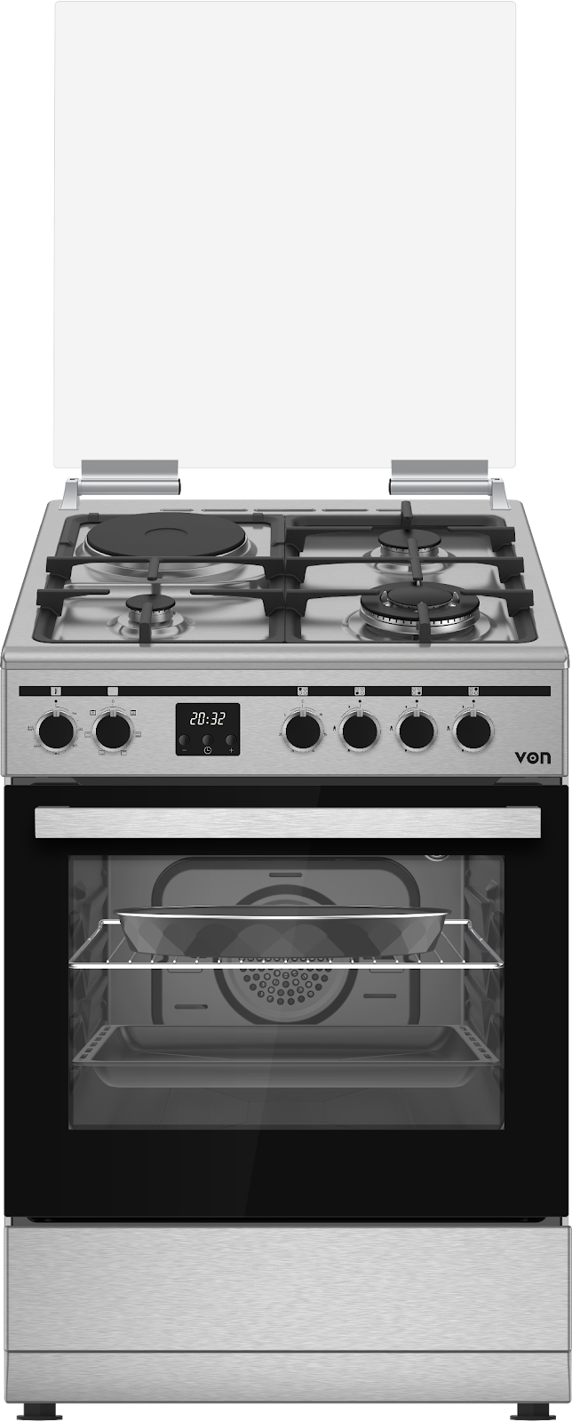 Von VCF663175FSX Freestanding Cooker 3 Gas + 1 Electric - Inox