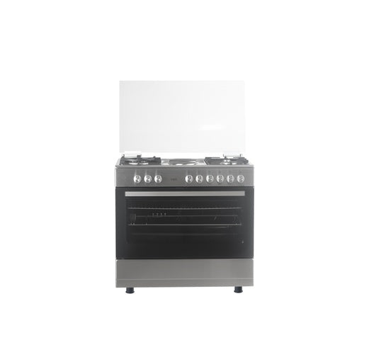 VON VCF964271FSX Freestanding Cooker – 4 Gas + 2 Electric Burners, Cast Iron Pan Support, Flame Failure Device
