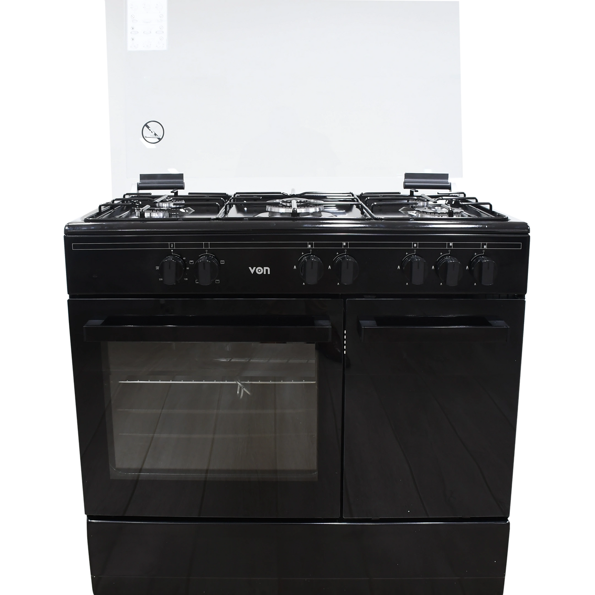 VON VCF965031NSK Freestanding Cooker – 5 Gas Burners, Enamel Pan Support