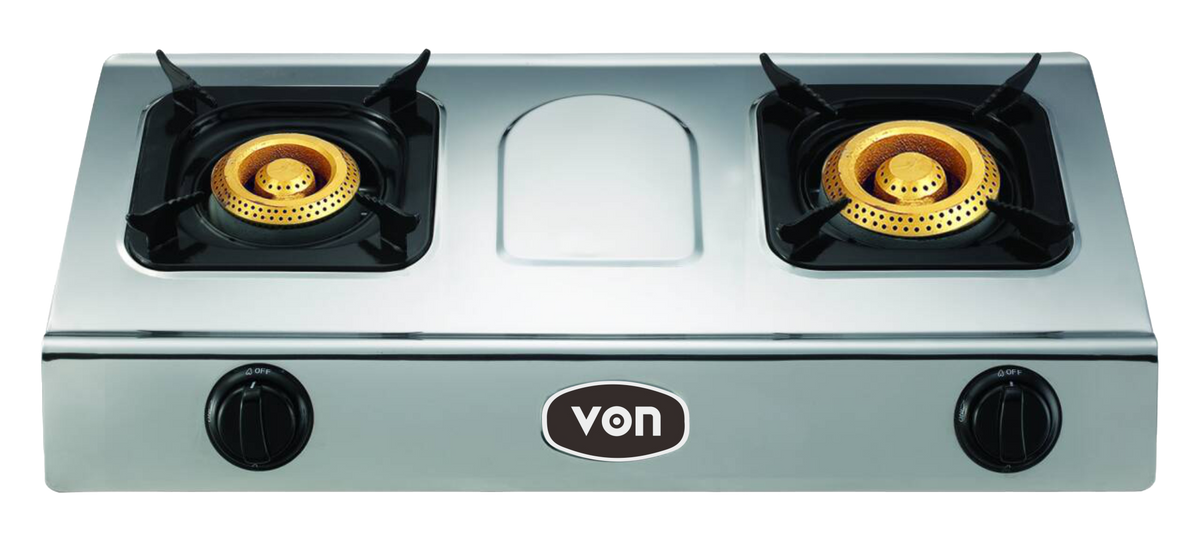 VON VCT-220DBCX Cooker 2Gas Direct Fire Dual Burners