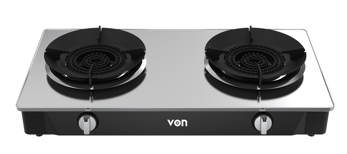 VON VCT-230DKCX Cooker 2 Gas Direct Fire, Dual Burner