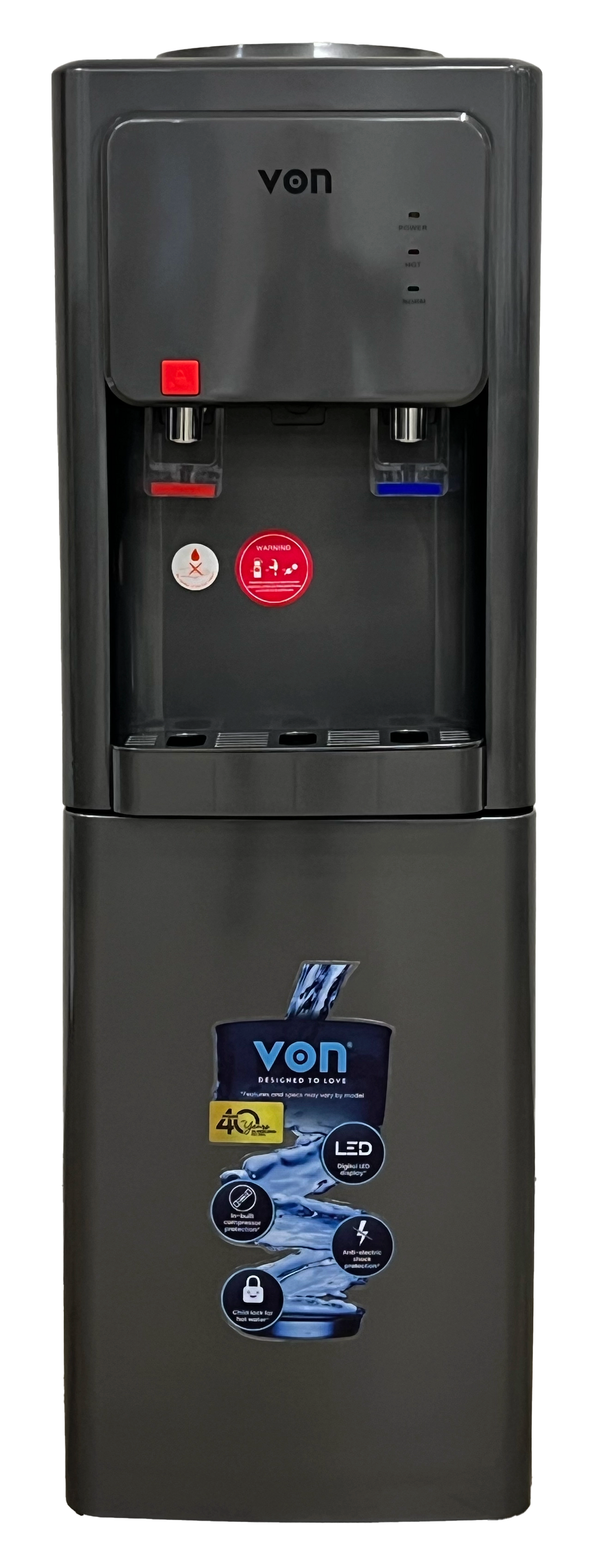 VON VDN-211CLS Hot and Normal Storage Cabinet Water Dispenser