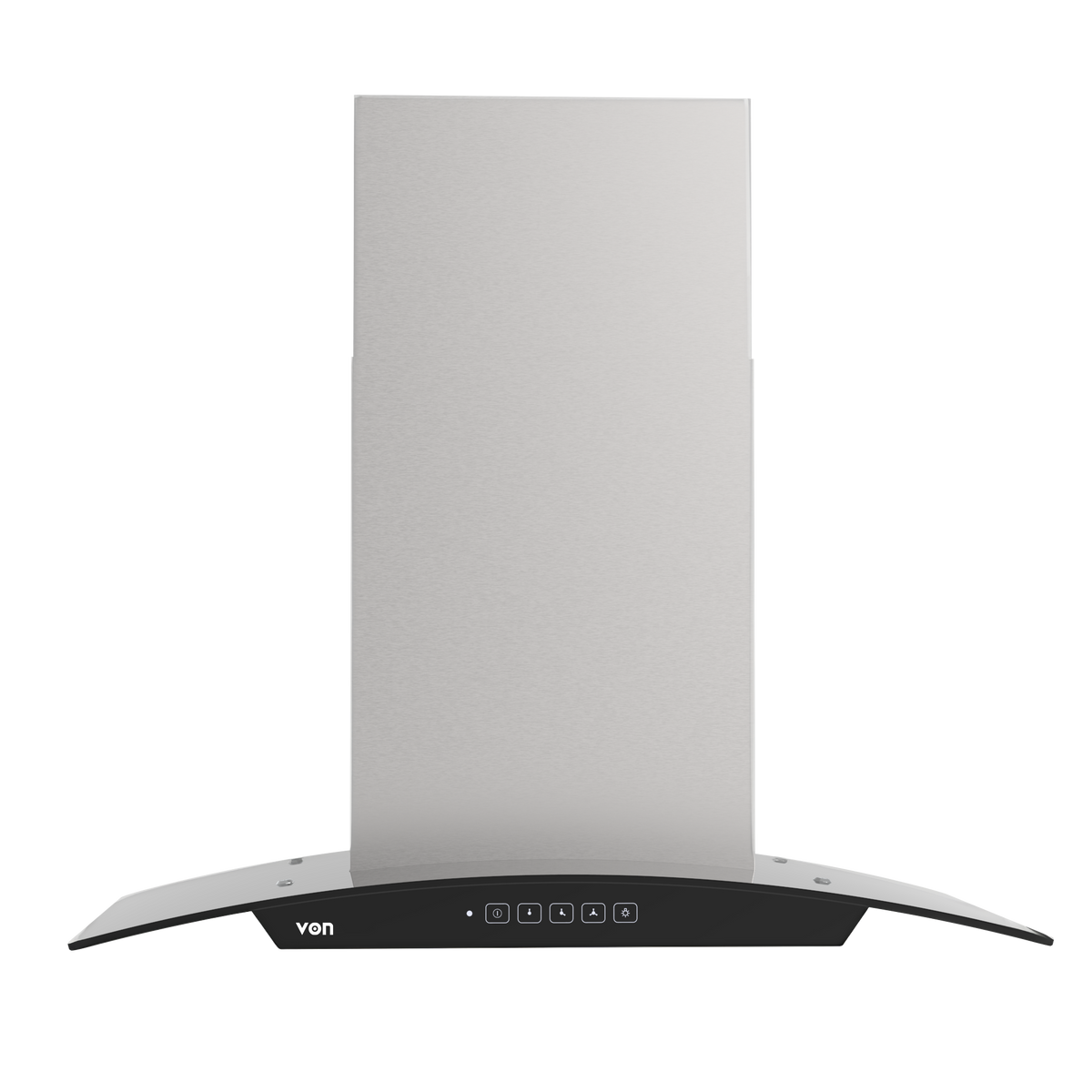 VON VHDWG670RCX Built In Hood Curved Glass 60CM, Stainless Steel