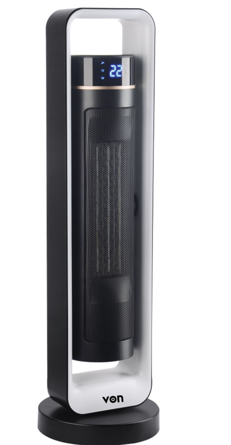 Von VHT223DYAK Tower Heater, 2200W - Black