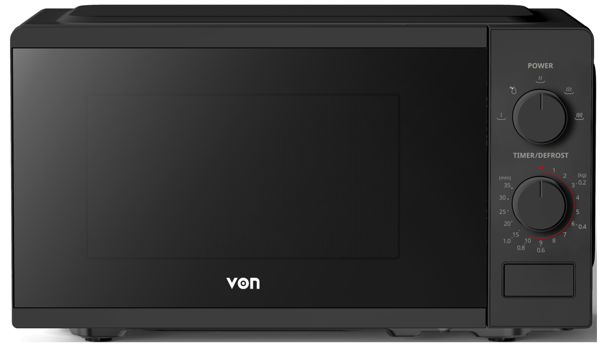 VON VMS-206MMK Solo Microwave Oven - 20L Black