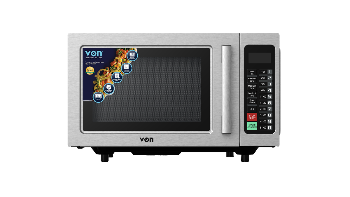 VON VMX-256DIGX Commercial Microwave Oven, Inverter - 25L Stainless Steel