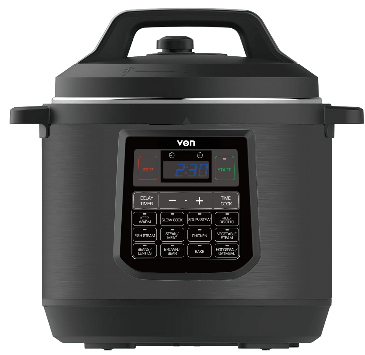 VON VPC813XMK Pressure Cooker - 8L 1200W, Stainless steel Pot