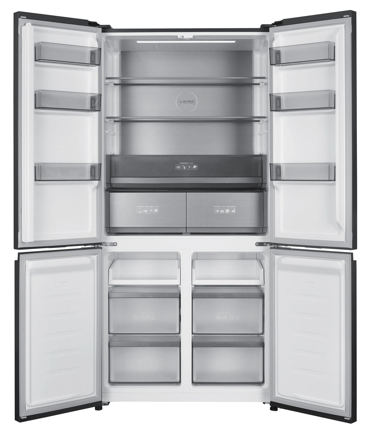 VON VRF-505NVAK Four Door Fridge 505l - Dark Inox
