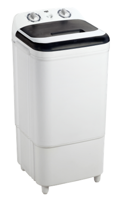 VON VWM-096SLK 9KG Semi-Automatic Single Tub Washing Machine - Black