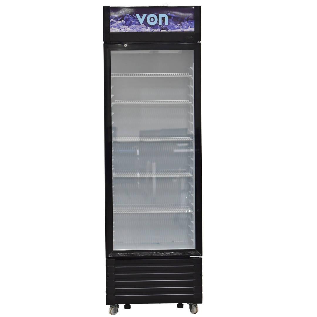 VON VZC38DXK Vertical cooler, 369 Litres - Black