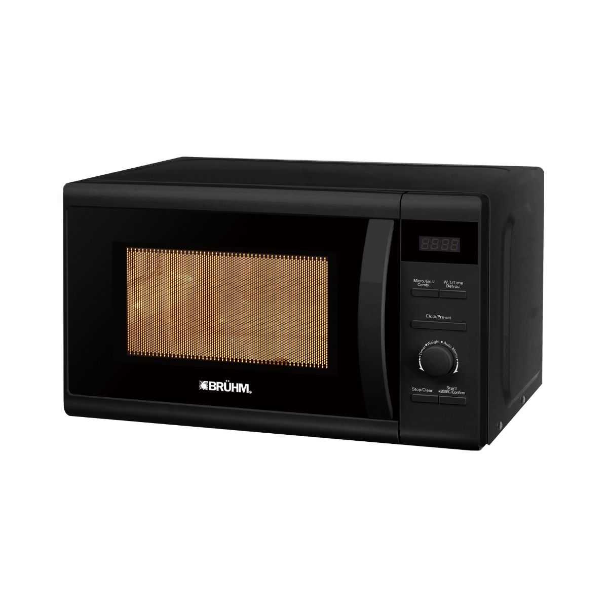 BRUHM 20L WITH GRILL - ALL BLACK, 700W microwave output power, BME-20GB
