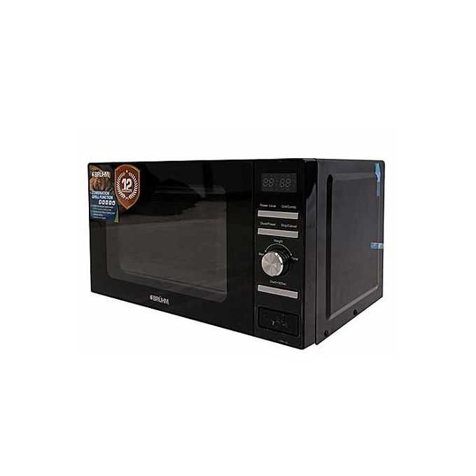 BRUHM 20L SOLO GREY WITH BLACK GLASS, 700W microwave output power, BMM-20MS
