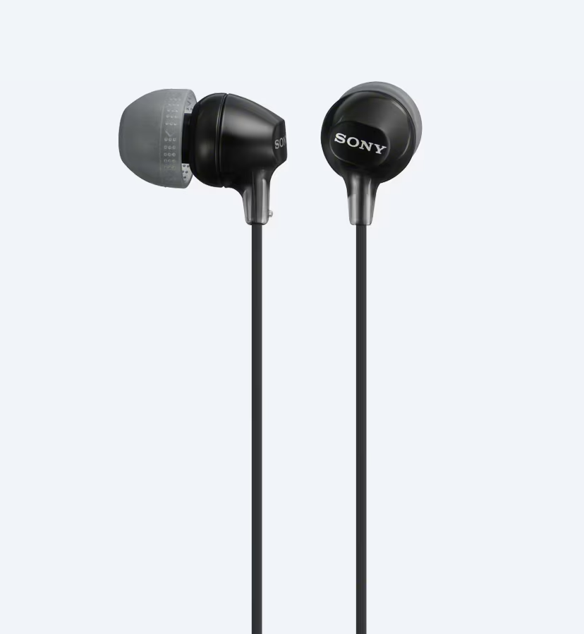 SONY IN-EAR WIRED EARPHONES MODELS WITH MIC MDR-EX15AP BLACK