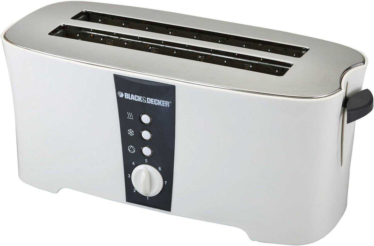 B&D TOASTER 4-SLICE ET124, WHITE