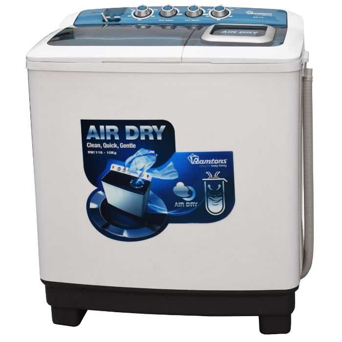 Ramtons Twin Tub Washer 10Kg/8.5Kg  RW/116