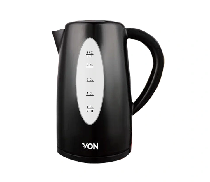 VON 3L CORDLESS KETTLE VSKL03BNK BLACK