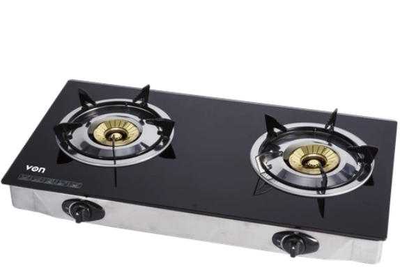 VON COOKER VCT2BWGG 2G BRASS SPIRAL DUAL BURNER
