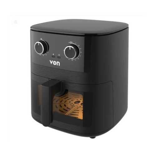 VON AIR FRYER VAF065MCK 6.5L,MANUAL,BLACK