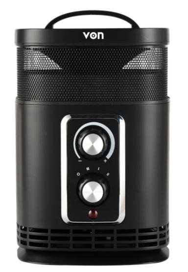 VON 1500W FAN HEATER VHF152MLK, BLACK