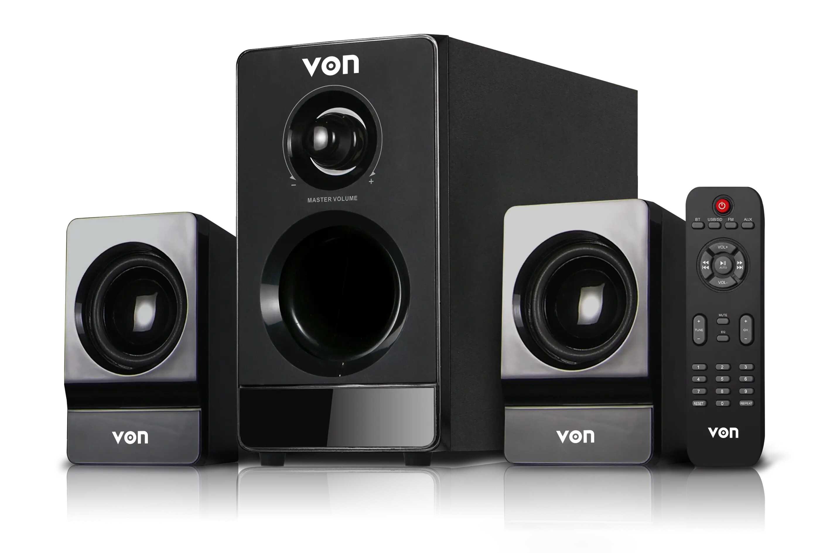 VON SUBWOOFER VSW0202BEK 20W RMS, 2.1CH, BT