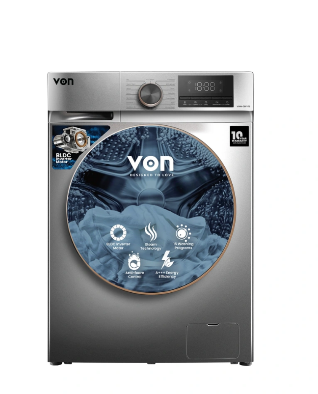 VON WM FL VWM-08FVTS 8KG INVERTER SILVER
