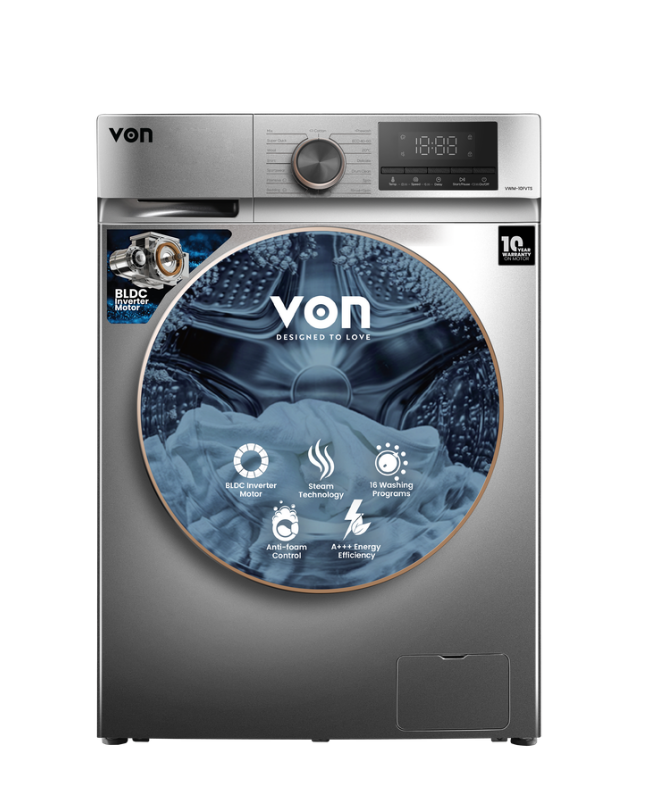 VON WM FL VWM-10FVTS 10KG INVERTER SILVER