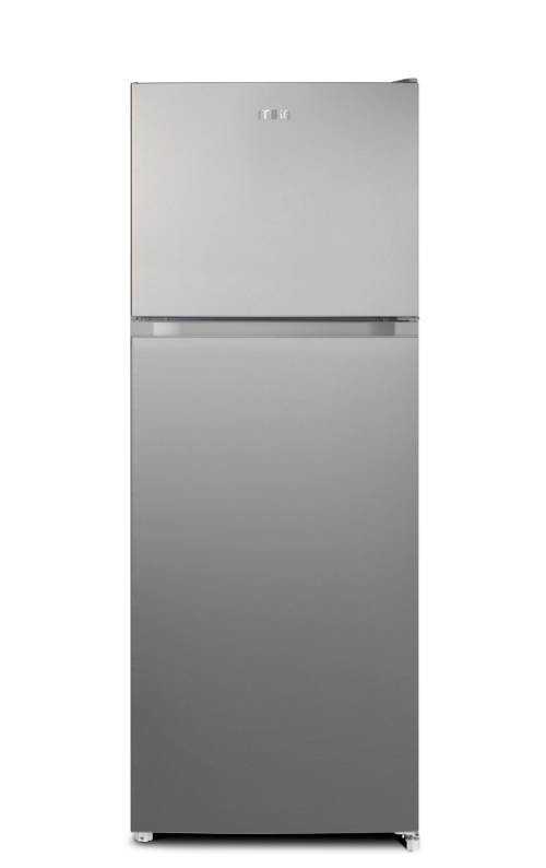 MIKA Fridge, 138L, 2 Door Top Mount Freezer, Defrost (Direct Cool), Inox Line Brush, MRDCD138XLB(MRDCD75XLB)