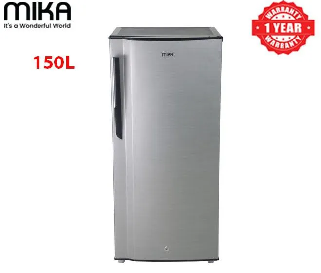MIKA REFRIGERATOR, 150L, Single Door, Defrost (Direct Cool), Line Silver Dark MRDCS150LSD(MRDCS170LSD)