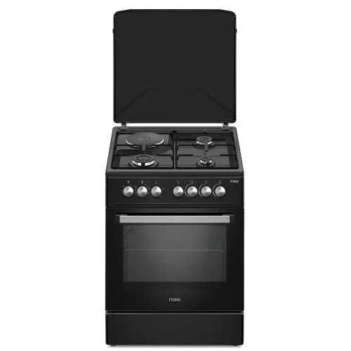 MIKA Standing Cooker, 60cm x 60 cm, 3 Gas Burner + 1 ElectricPlate Black,MST6060U31PFB