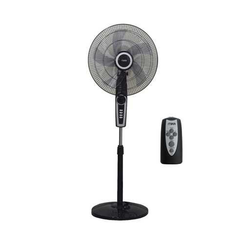 MIKA  Stand Fan, 18", With Remote, Black & Silver  MFS1832RBS(MFS1832R/BS)