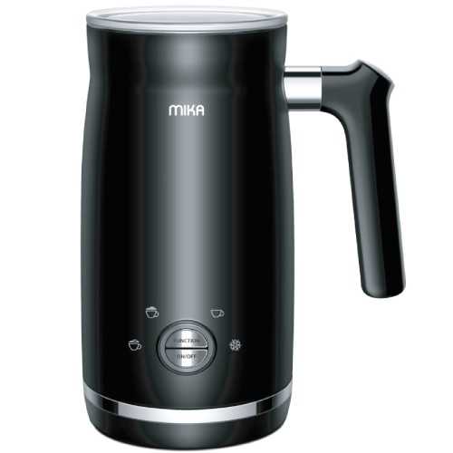 MIKA  Milk Frother & Warmer, 360º Cordless, Black with SS Trim  MMF1002BS