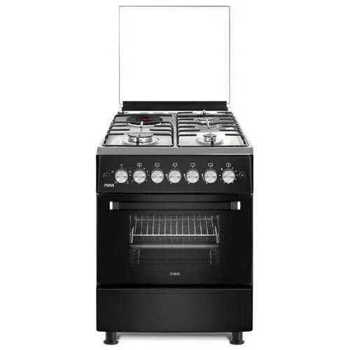 Mika Standing Cooker, 58cm x 58cm, 3 Gas Pool Jet Burners + 1 RAPID Hot Plate, MST58UF31E4BX(MST6031DS/TRL)