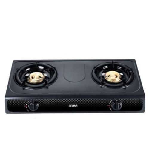 MIKA Gas Stove, Non-Stick, Double Burner, Dark Grey MGS1102
