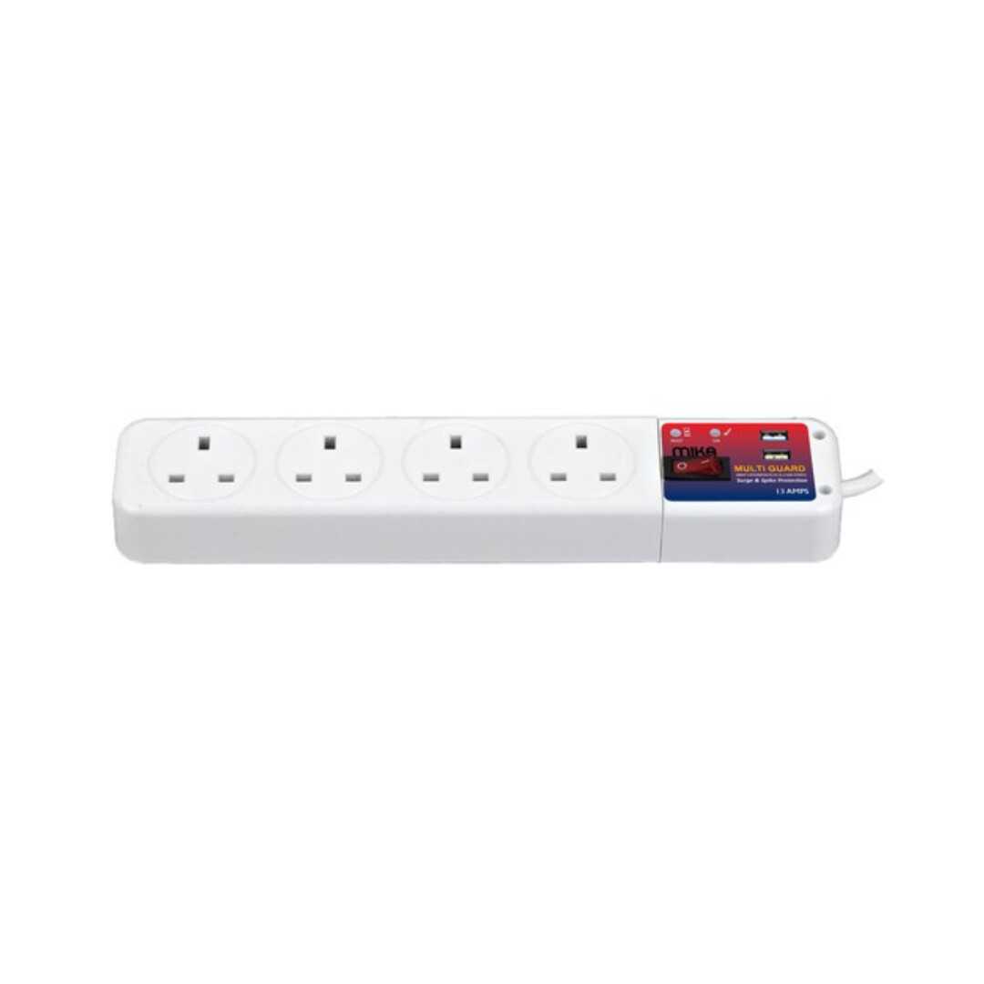MIKA Multi Guard, 4 Way, with USB & Switch, Extension Plug 13
Amps